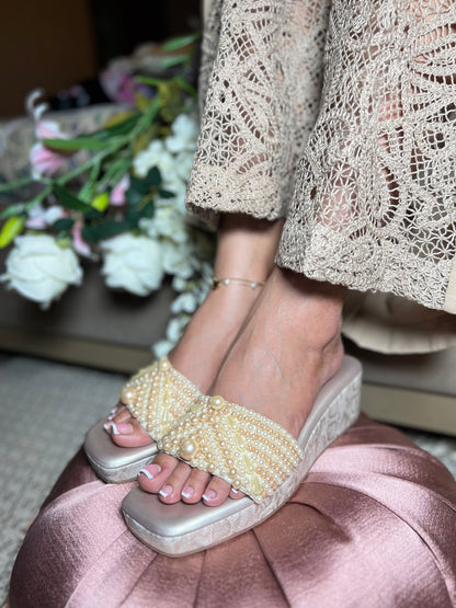 Ivory Luxe Pearl Wedges | 2 Inches