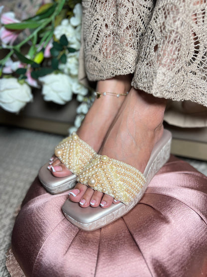 Ivory Luxe Pearl Wedges | 2 Inches