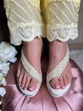 Ivory Pearl Grace Anklet Wedges | 2 Inches