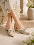 Sparkle Bow Luxe Mules