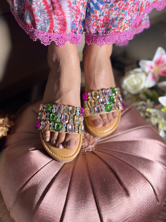 Noor Candy Embellished Wedges