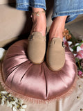 Nude Buckle Mules