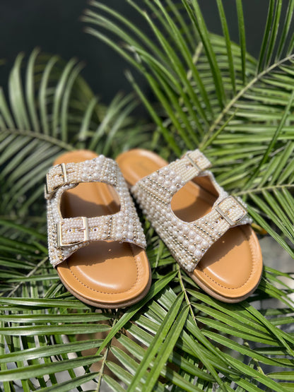 Ivory Pearl Dream Comfort Sliders