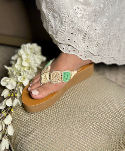 Boho Woven Comfort Wedges