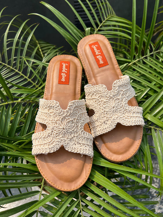 Boho Bloom – Crochet Comfort Sliders