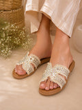 Denim Daze Slides – Yellow