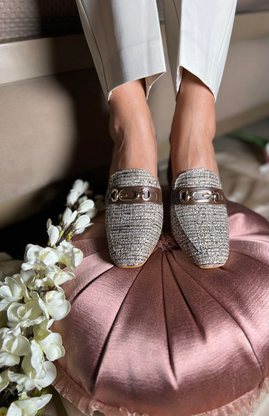 Cocoa Buckle Mules Heels