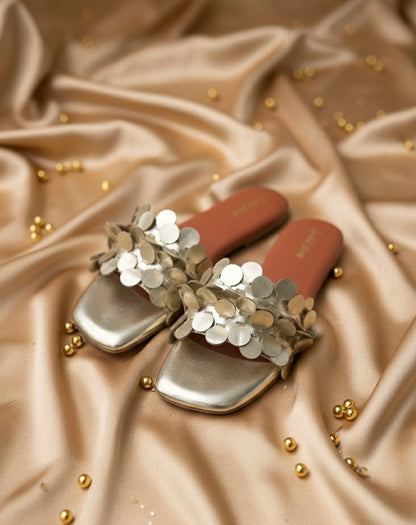 Classy Champagne Gold Flats