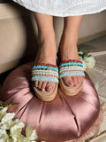 Gulbahaar Multi-Beaded Wedges | 1.5 Inches