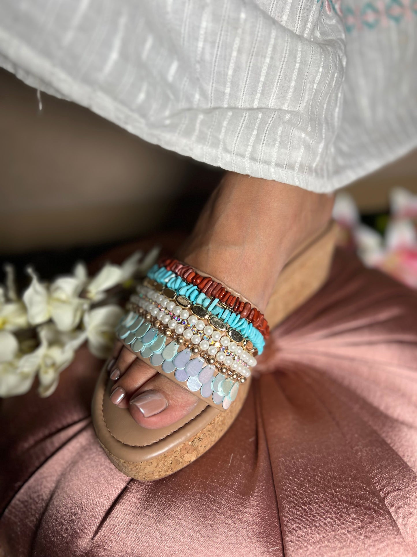 Gulbahaar Multi-Beaded Wedges