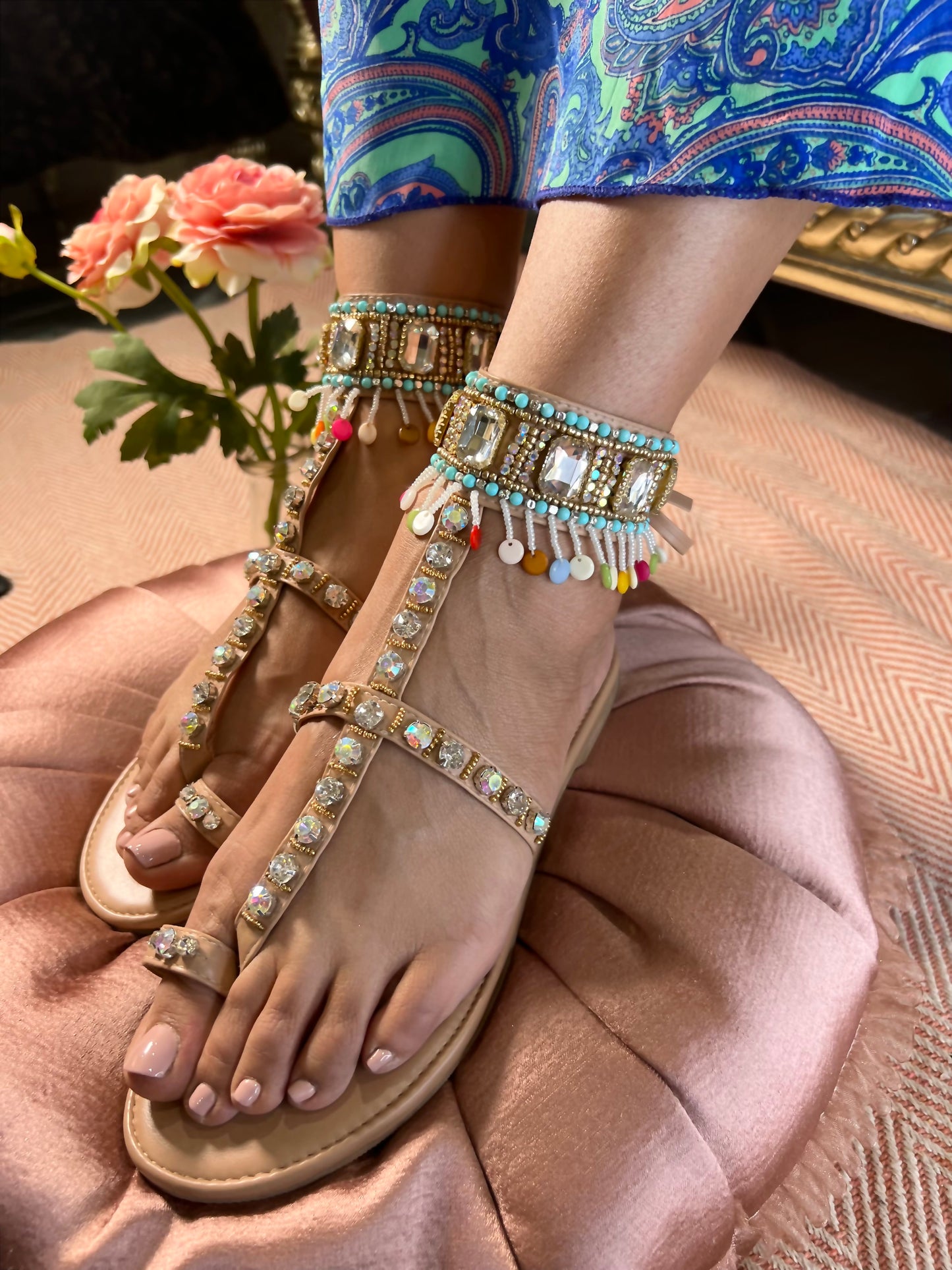 Boho Luxe Gladiator Flats
