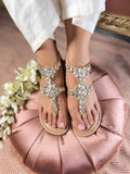 Crystal Bloom Luxe Flats with Back Elastic Sandal Stories