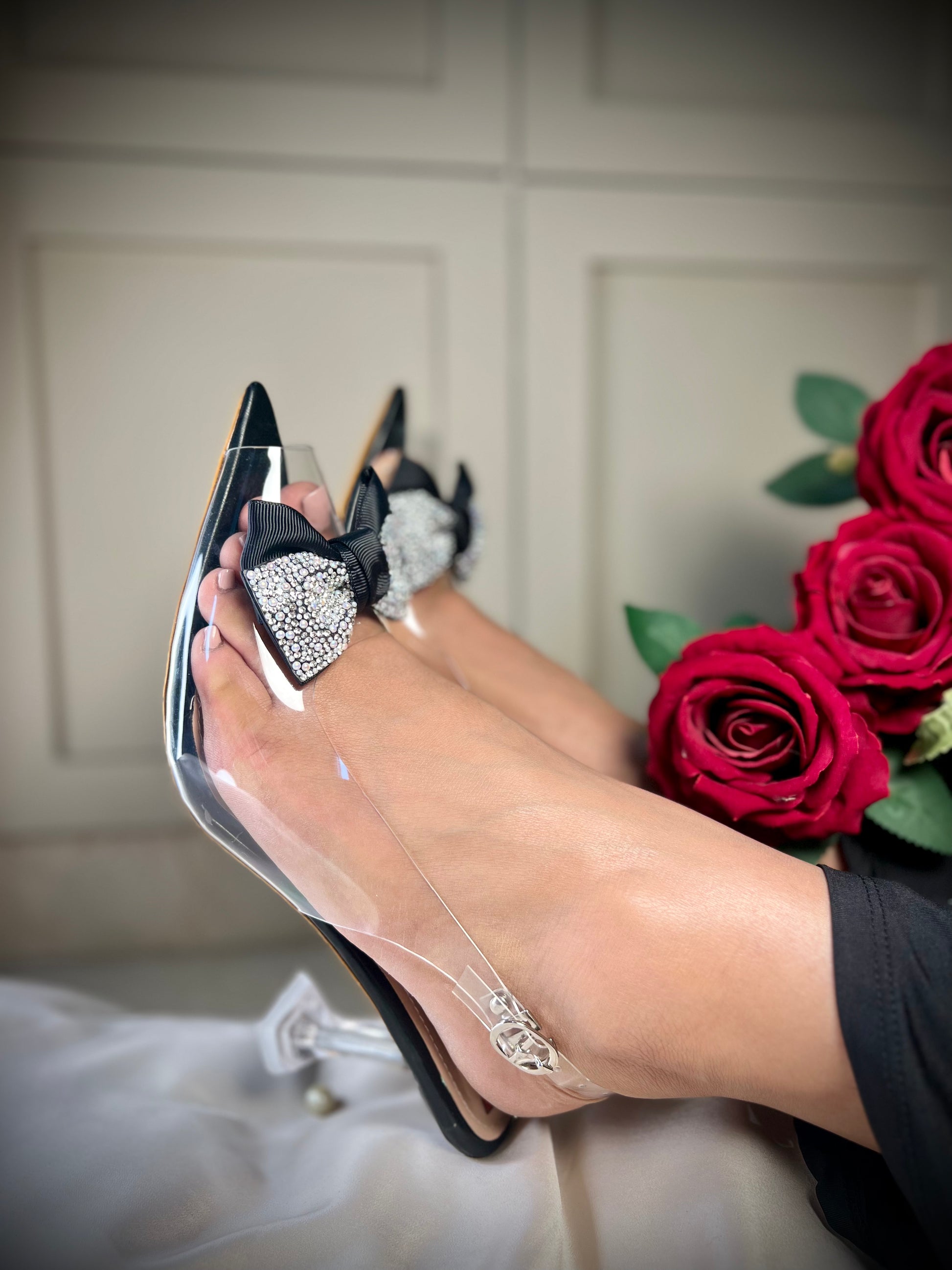 Transparent Black Pumps Sandal Stories