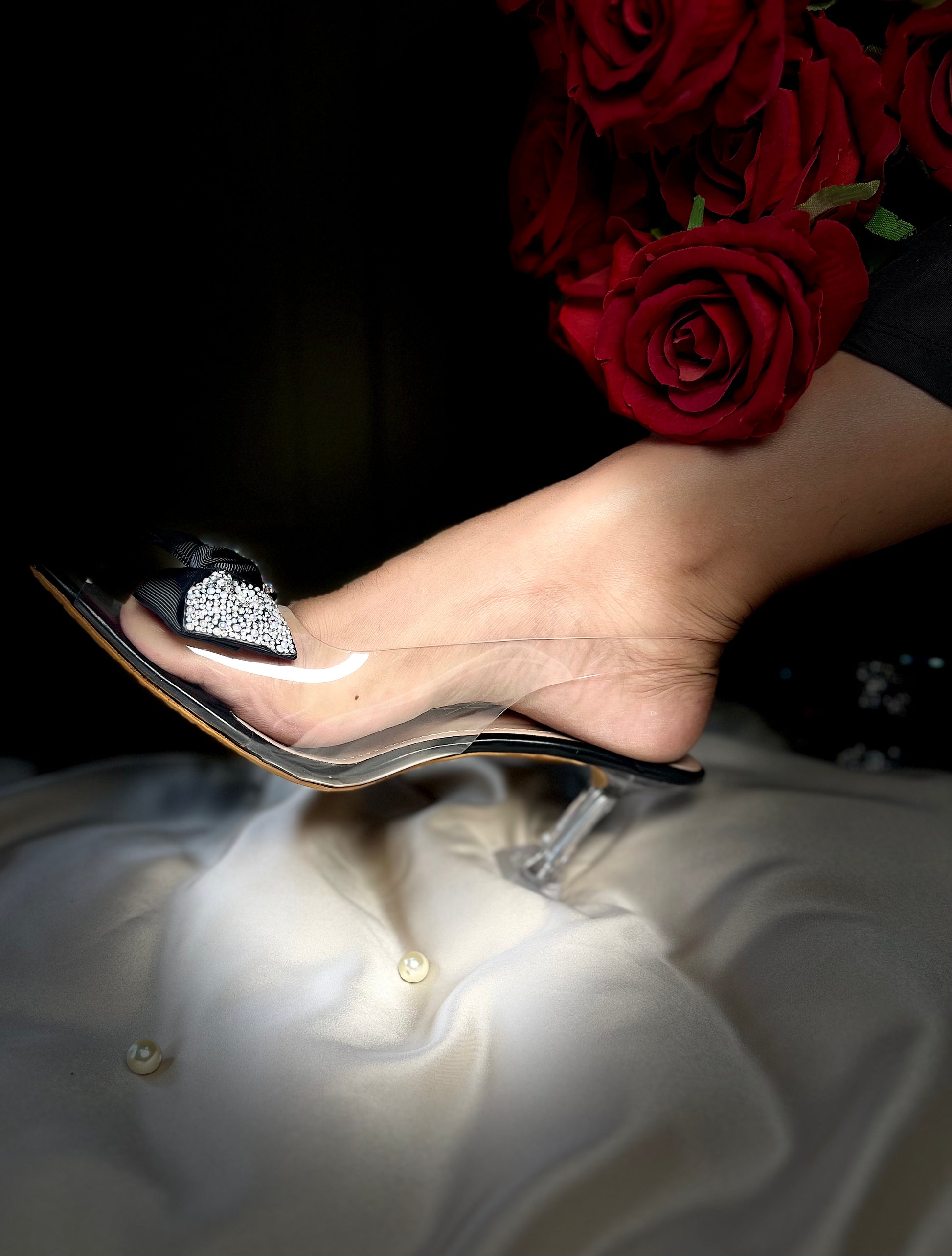 Transparent Black Pumps Sandal Stories