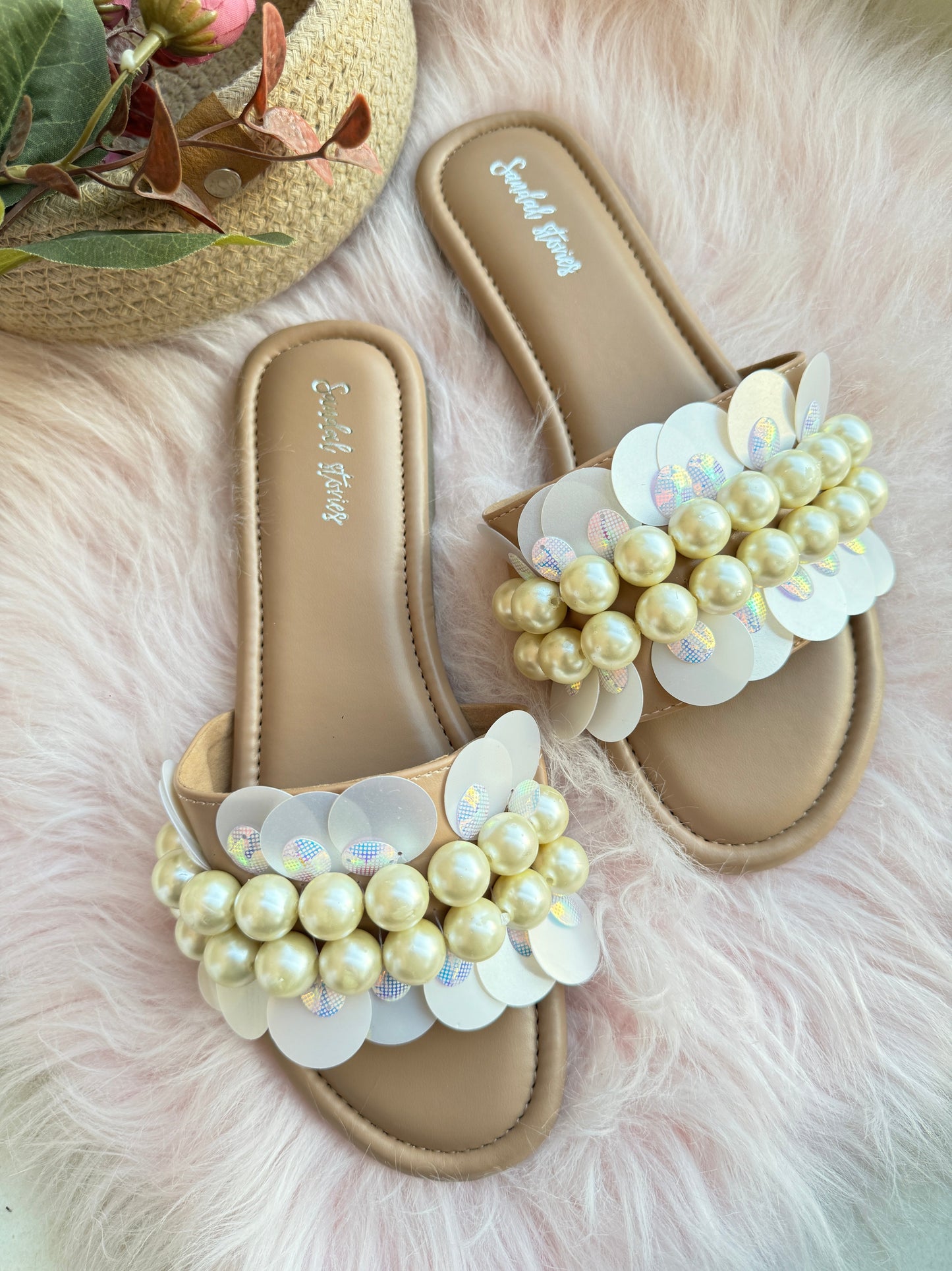 Lustrous Pearl Flats Sandal Stories