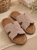 Pink Crochet Ease Comfort Flats