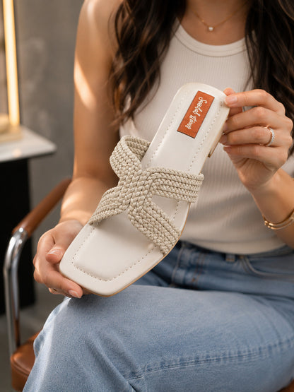 Ivory Knot Luxe Block Heel
