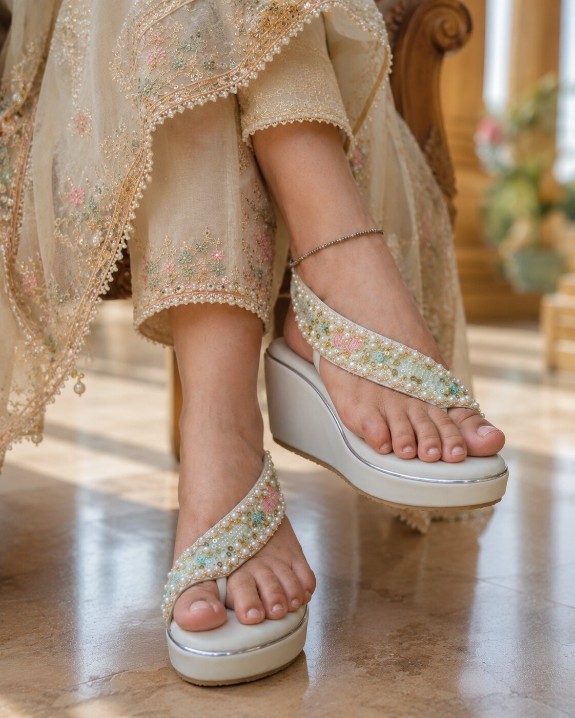 Moonlit Pearl Wedges