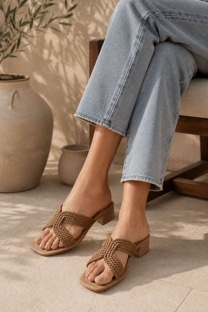 Cocoa Knot Luxe Block Heels | 1.5 Inches