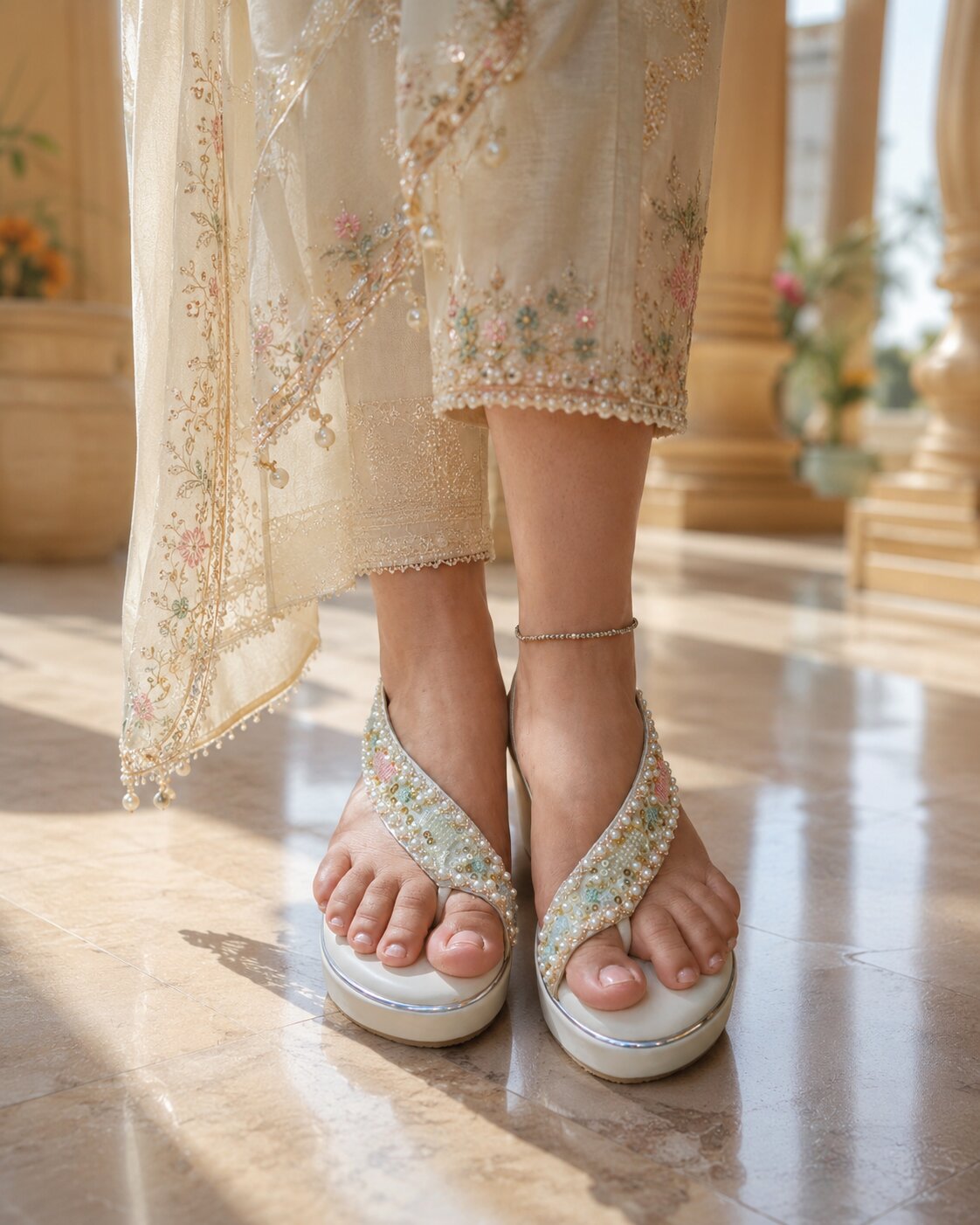 Moonlit Pearl Wedges