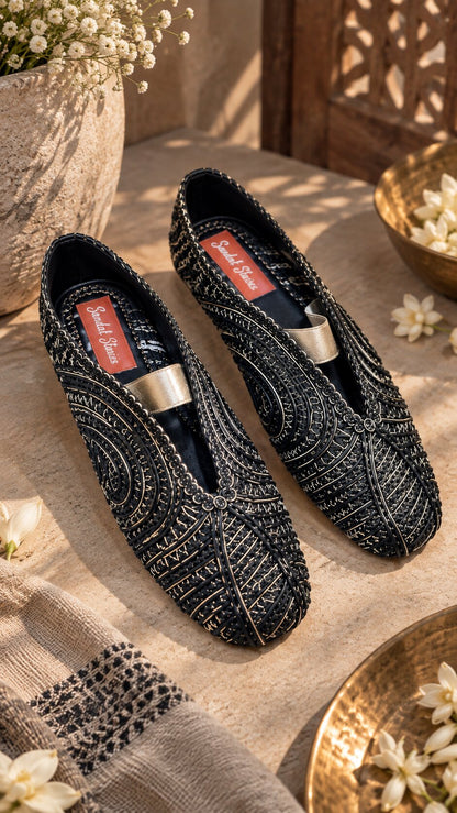 Midnight Muse Woven Mules