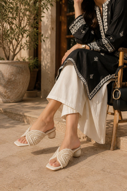 Gul Pearl Luxe Block Heels | 2 Inches