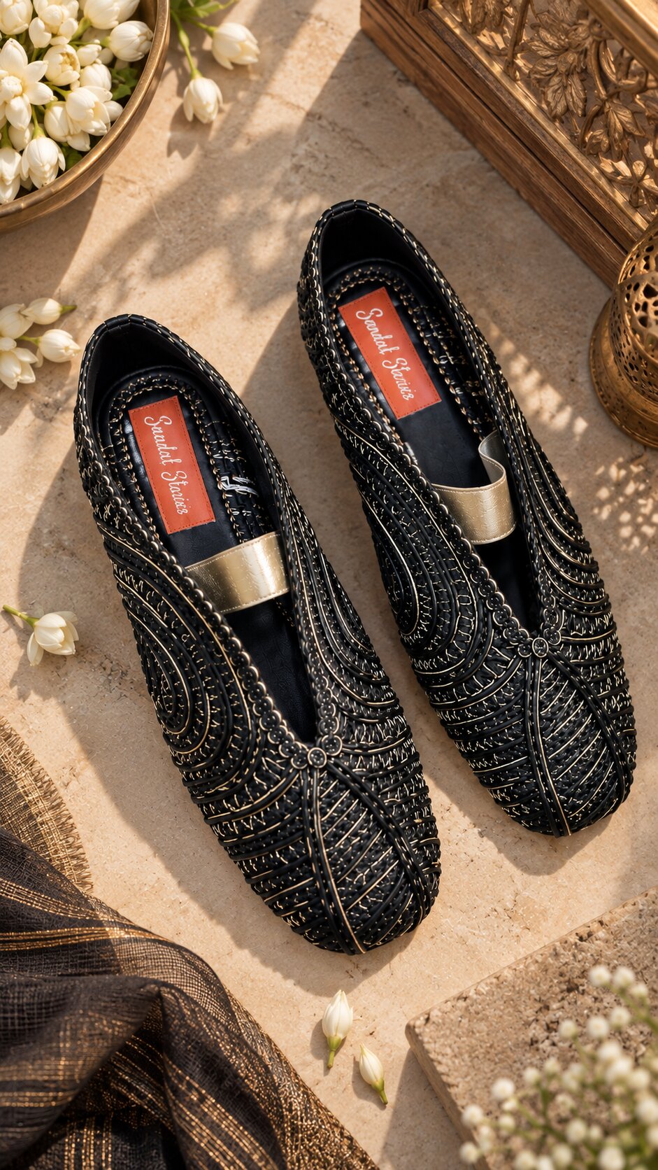 Midnight Muse Woven Mules