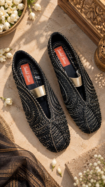 Midnight Muse Woven Mules