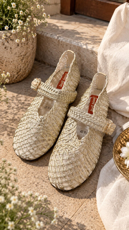 Ivory Zari Muse Woven Mules