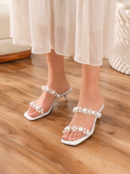 Moon Pearl Clear Heels