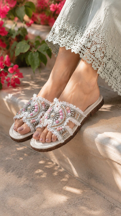 Moonlit Pearl Comfort Flats