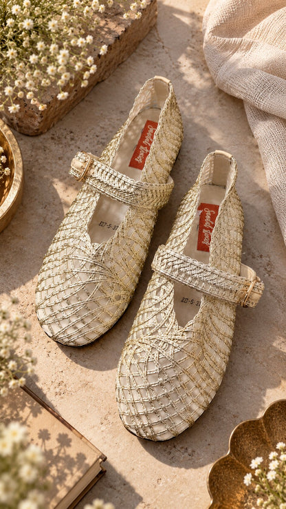 Ivory Zari Muse Woven Mules