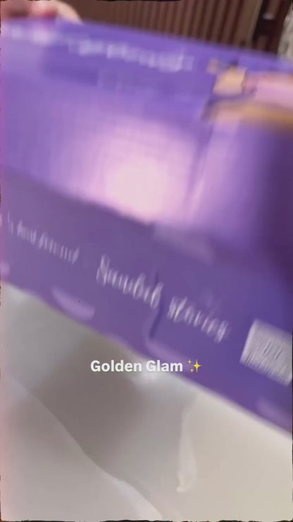 Zari Gold Criss-Cross Wedges