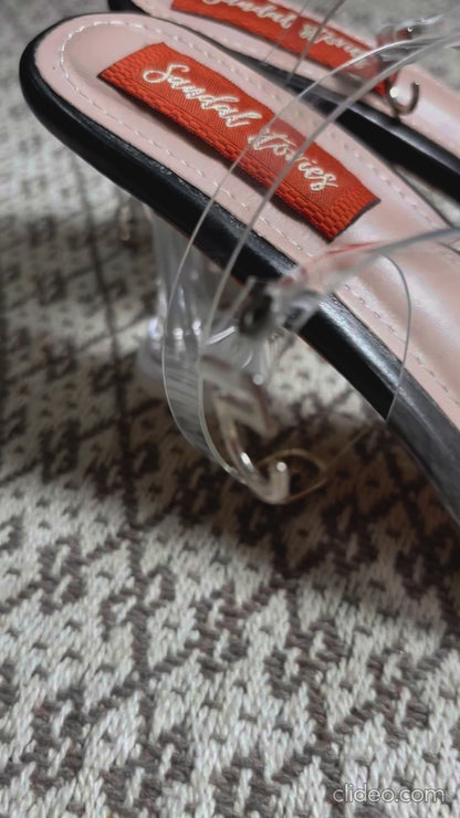 Transparent Black Pumps
