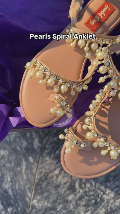 Pearl Anklet Flats