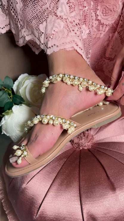 Pearl Anklet Flats