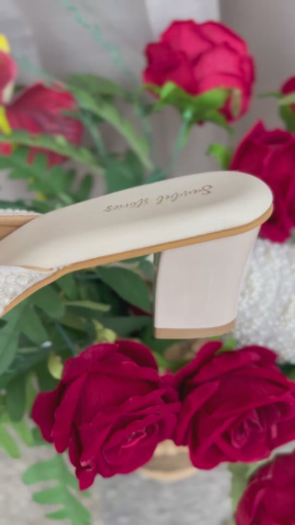 Pearl Embellished Mules