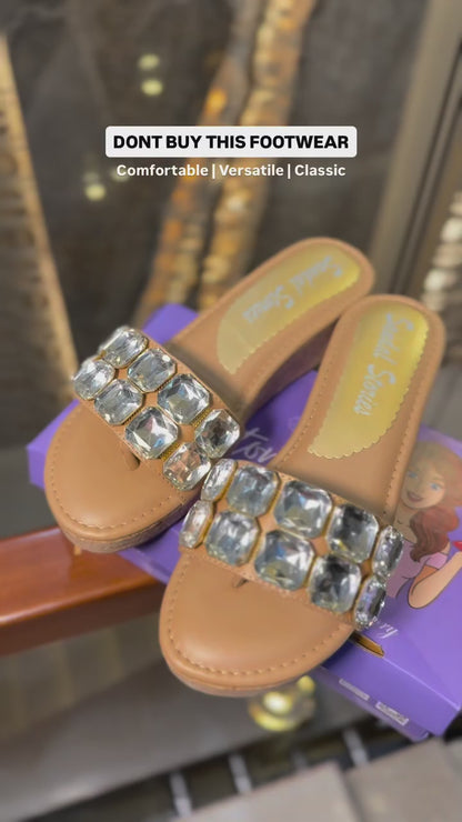 Solitaire Diamond Embellished Wedges