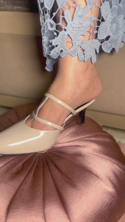 Nude Patent Pointed Heels