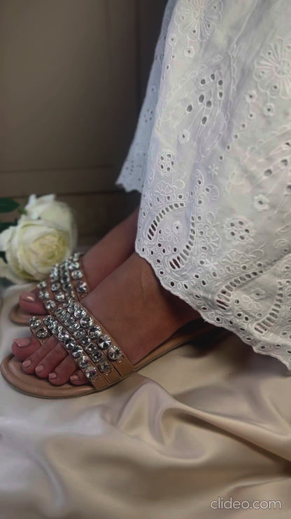 Rhinestone Cushioned Flats