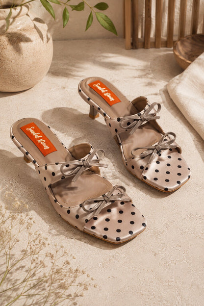 Polka Bow Grace Heels