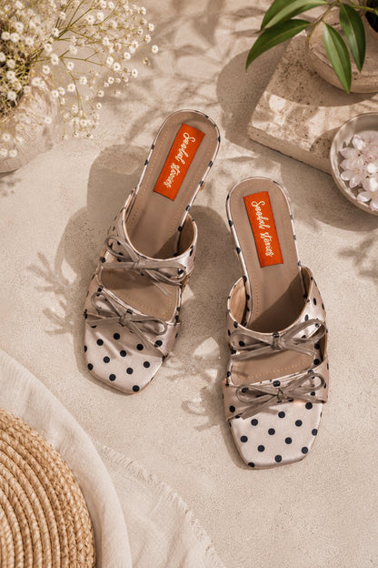 Polka Bow Grace Heels